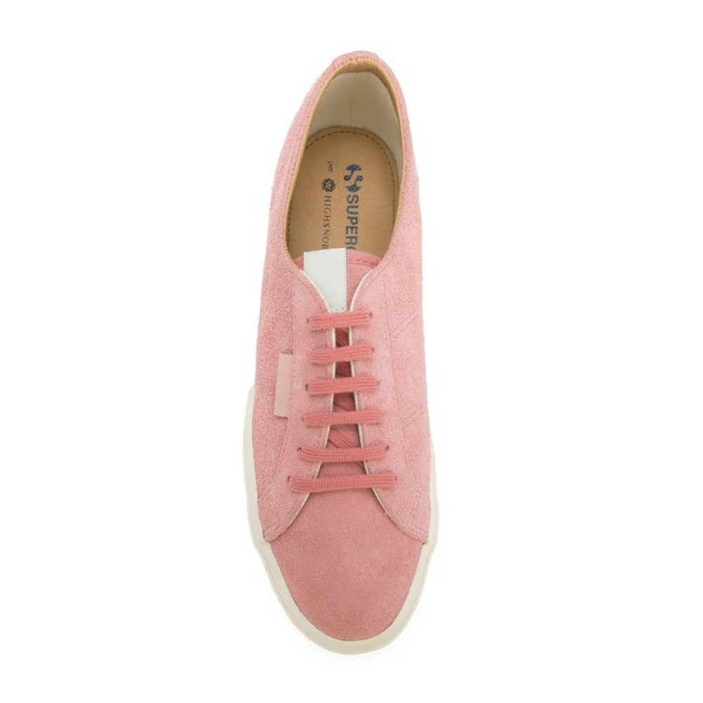 Superga Dusty Pink Suede Leather Lace Up Sneakers - Picture 11 of 12